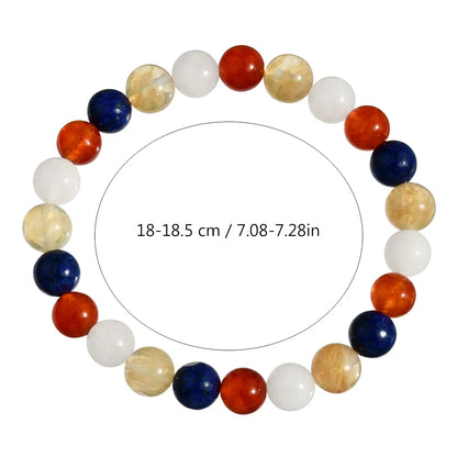 Lady Handmade Multicolor Artificial Crystal Natural Stone Bracelets In Bulk