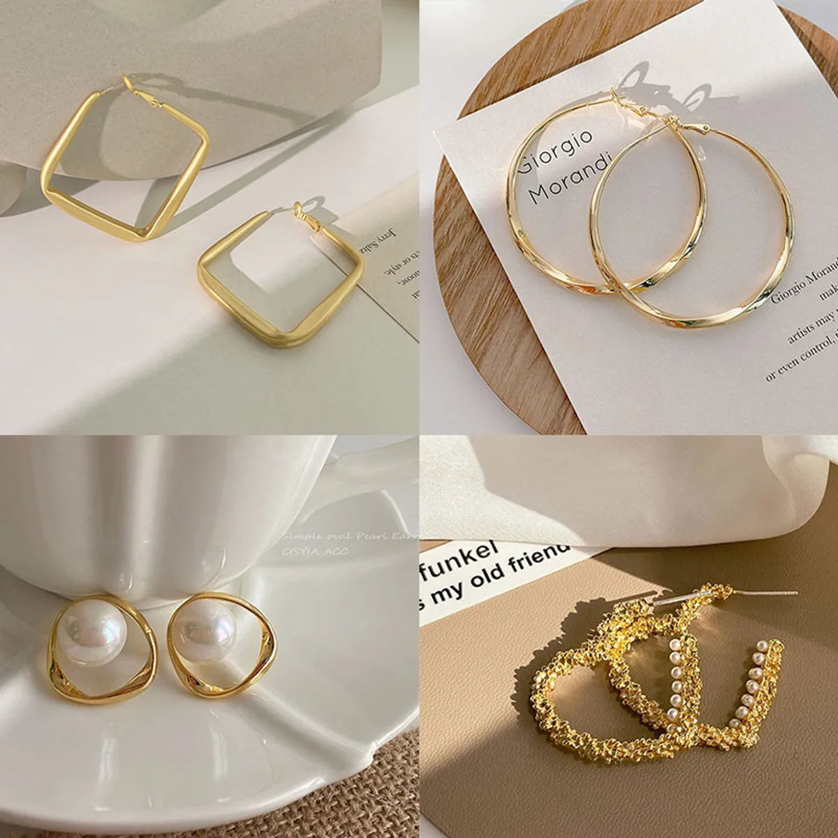 Lady Heart Shape Alloy Plating Women'S Earrings Ear Studs