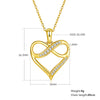 Lady Heart Shape Sterling Silver Plating Inlay Moissanite Rose Gold Plated Gold Plated Silver Plated Pendant Necklace