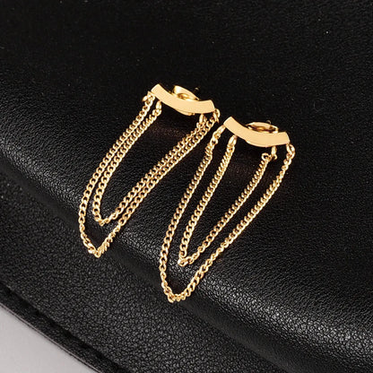 Lady Heart Shape Plating 304 Stainless Steel Titanium Steel 18K Gold Plated Drop Earrings