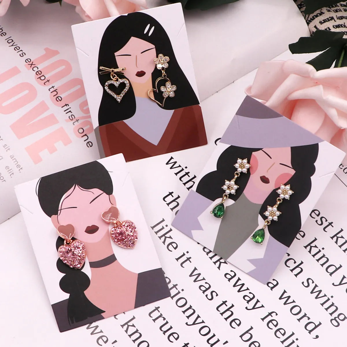 Lady Human Paper Card Jewelry Packaging Cardboard