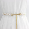 Lady Imitation Pearl Alloy Beaded Plating Women'S Corset Belts 1 Piece