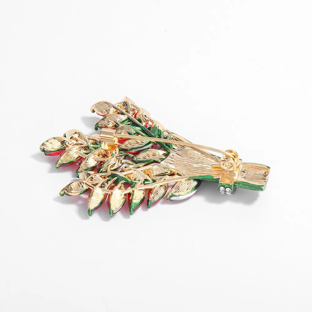 Lady Leaf Alloy Enamel Unisex Brooches