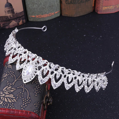 Lady Leaf Alloy Inlay Rhinestones Crown 1 Piece