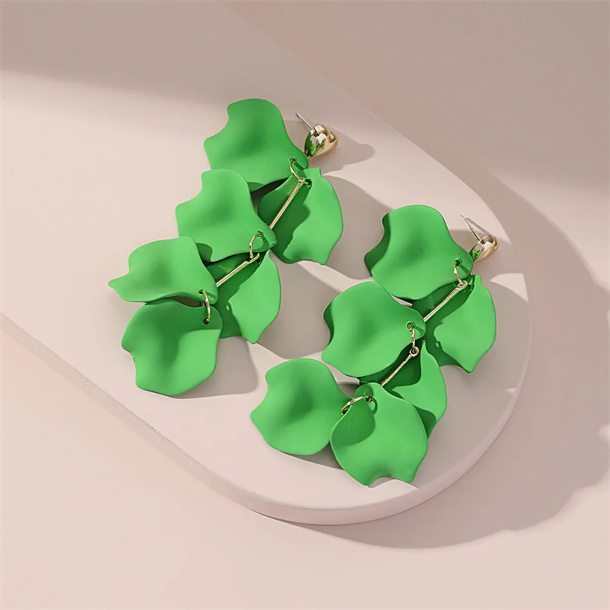 Lady Leaf Alloy Plating Women's Earrings 1 Pair