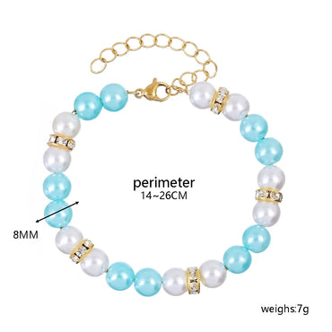 Lady Modern Style Classic Style Geometric Rhinestones 304 Stainless Steel Imitation Pearl Resin Wholesale Bracelets