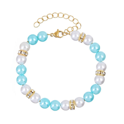 Lady Modern Style Classic Style Geometric Rhinestones 304 Stainless Steel Imitation Pearl Resin Wholesale Bracelets