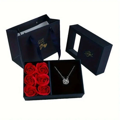 Lady Modern Style Classic Style Square Paper Valentine'S Day Mother'S Day Birthday Jewelry Packaging Bags Jewelry Boxes