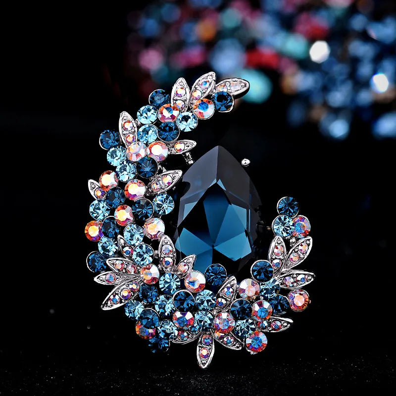 Lady Moon Alloy Inlay Artificial Gemstones Women'S Brooches