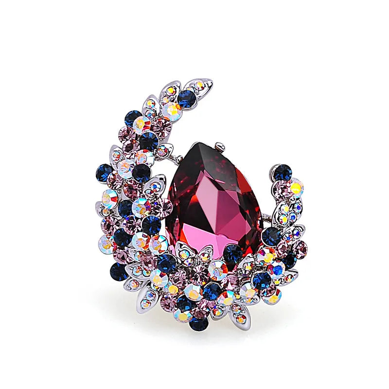 Lady Moon Alloy Inlay Artificial Gemstones Women'S Brooches