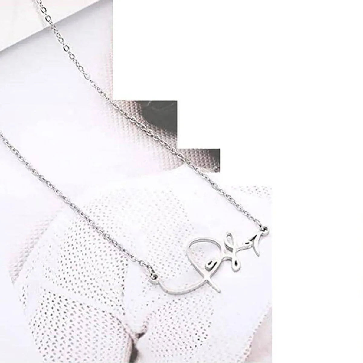 Lady Number Stainless Steel Alloy Polishing Necklace