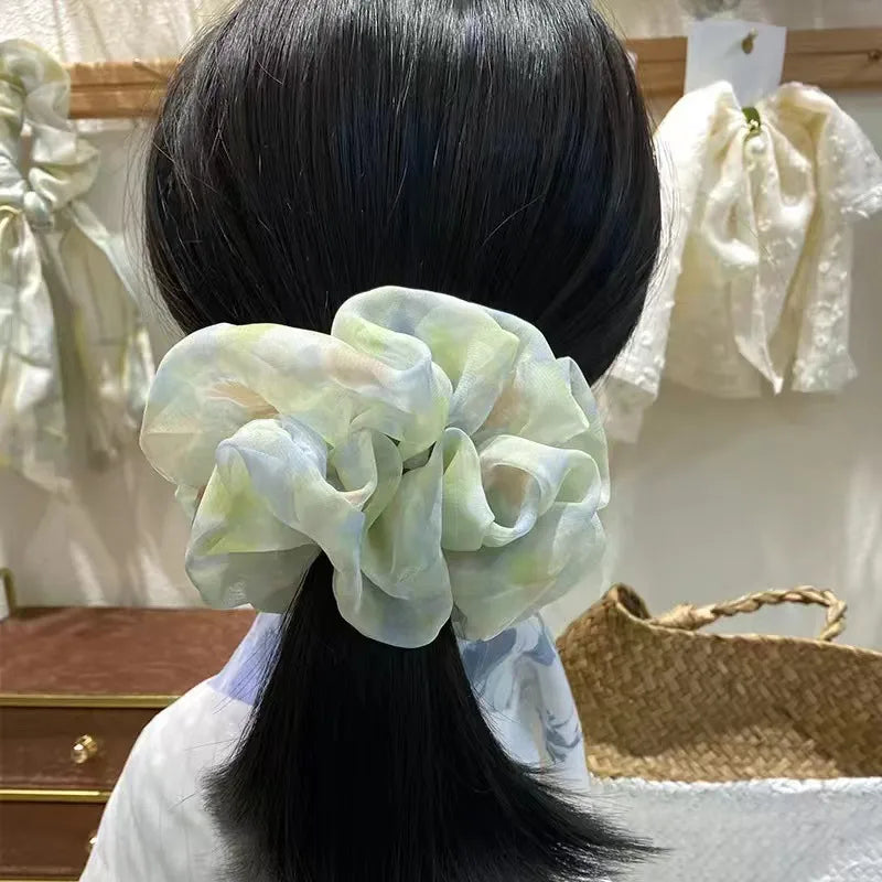 Lady Pastoral Ditsy Floral Gauze Hair Tie