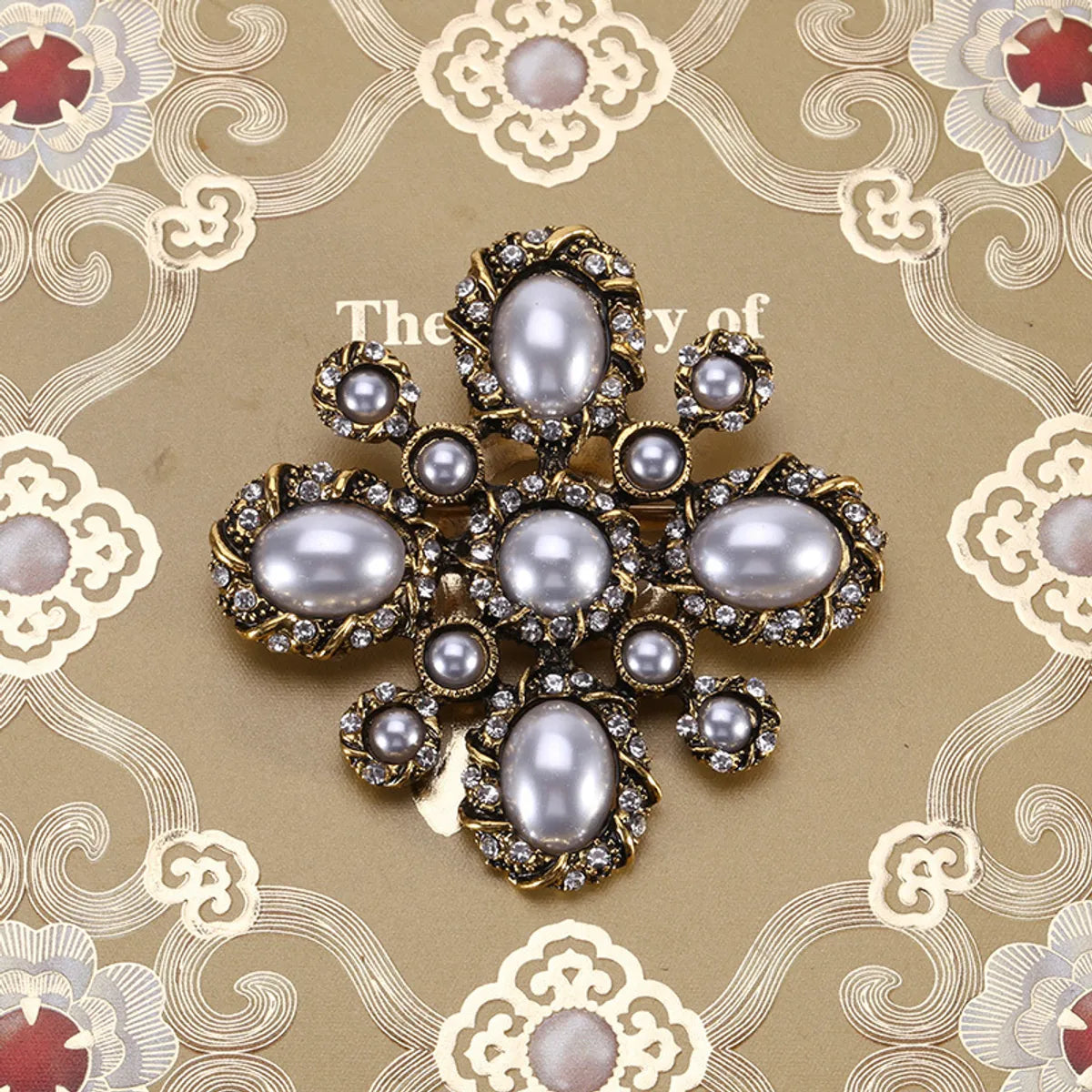 Lady Pearl Alloy Inlay Rhinestones Women'S Brooches