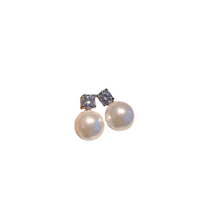 Lady Pearl Artificial Pearl Women's Earrings Necklace 1 Piece