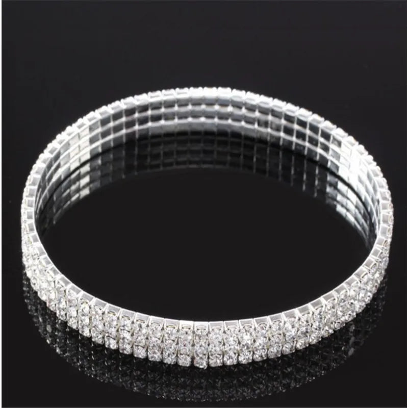 Lady Round Alloy Plating Inlay Rhinestones Zircon Gold Plated Silver Plated Women'S Anklet