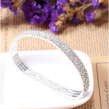 Lady Round Alloy Plating Inlay Rhinestones Zircon Gold Plated Silver Plated Women'S Anklet