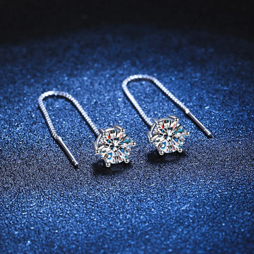 Lady Round Copper Inlay Zircon Ear Studs