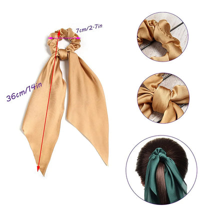 Lady Solid Color Cloth Handmade Hair Tie