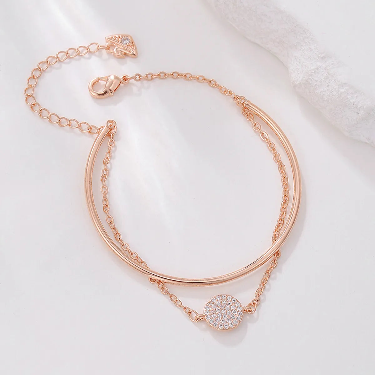 Lady Solid Color Copper Plating 18k Gold Plated Bracelets