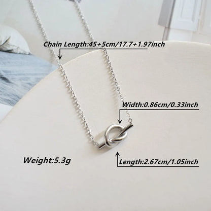 Lady Solid Color Stainless Steel Plating 18k Gold Plated Necklace