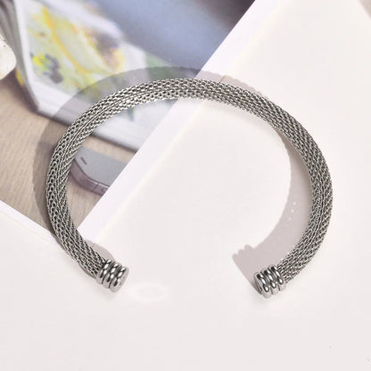 Lady Solid Color Stainless Steel Plating Bangle