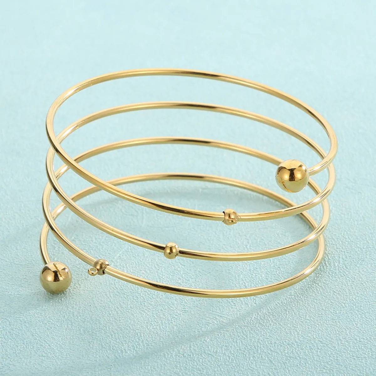 Lady Solid Color Stainless Steel Plating Bangle