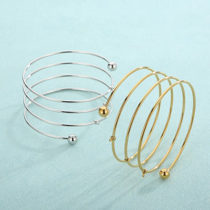 Lady Solid Color Stainless Steel Plating Bangle