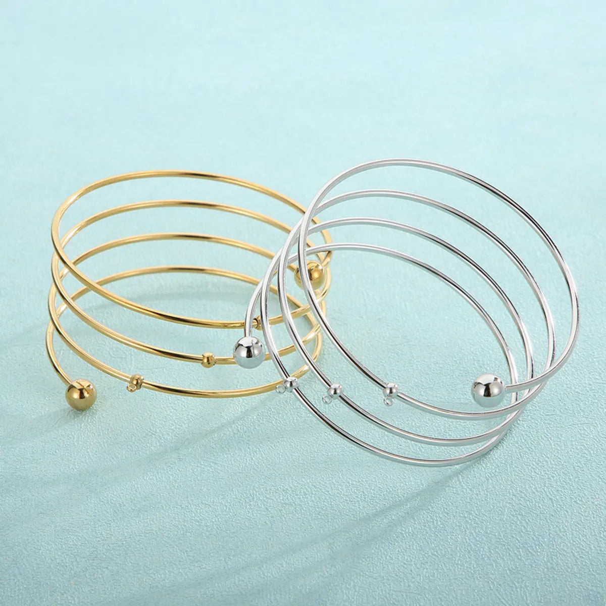 Lady Solid Color Stainless Steel Plating Bangle