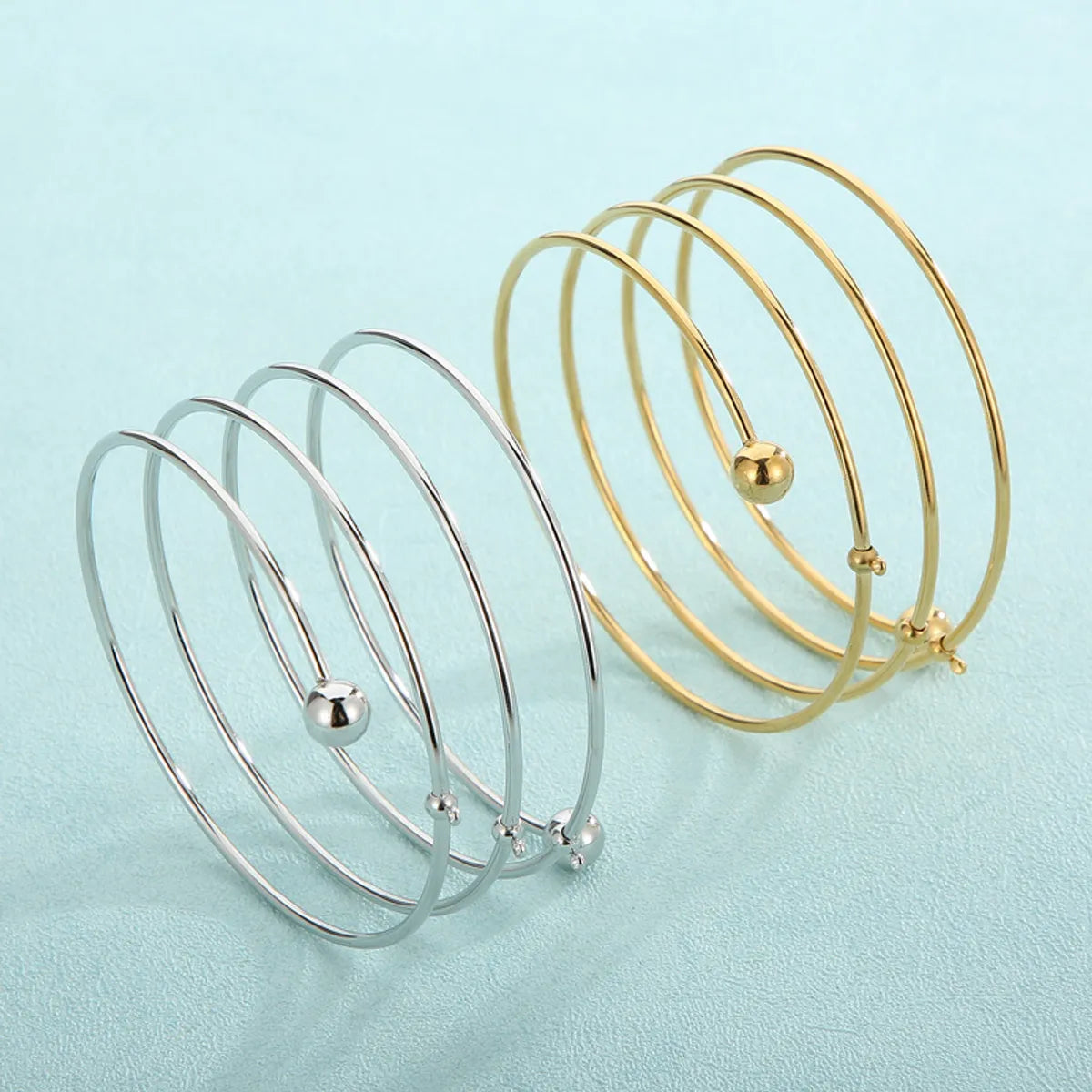 Lady Solid Color Stainless Steel Plating Bangle