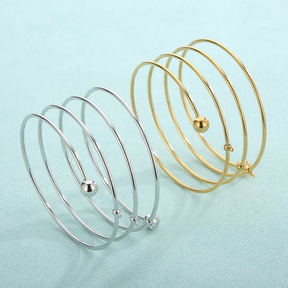 Lady Solid Color Stainless Steel Plating Bangle