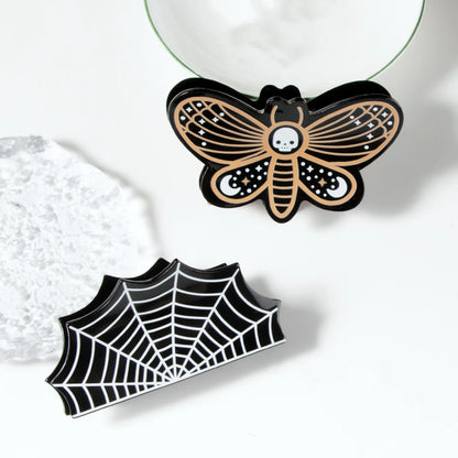 Lady Spider Web Bat Butterfly Arylic Hair Claws