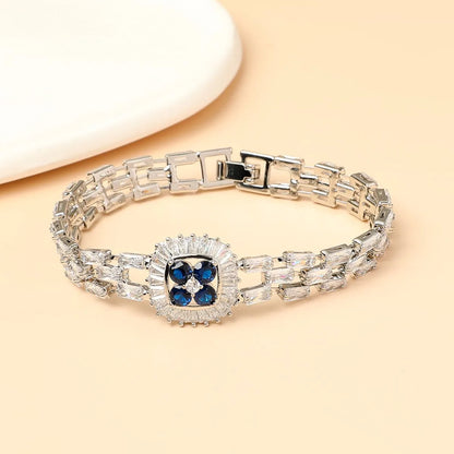 Lady Square Copper Plating Zircon Bracelets