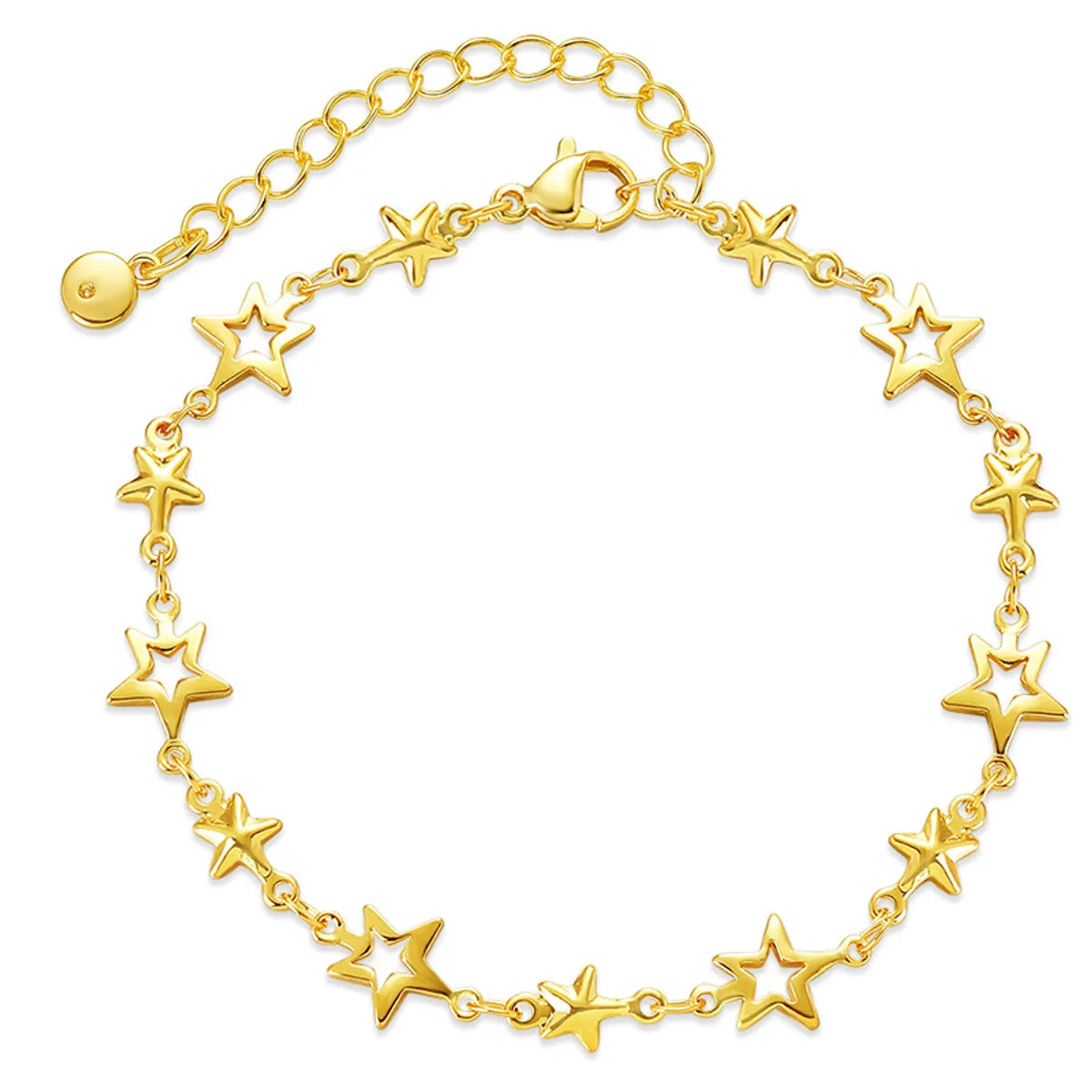 Lady Star Copper Plating 18k Gold Plated Bracelets