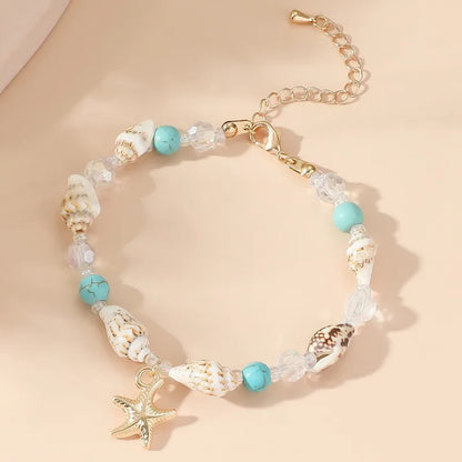 Lady Starfish Shell Seed Bead Shell Wholesale Bracelets