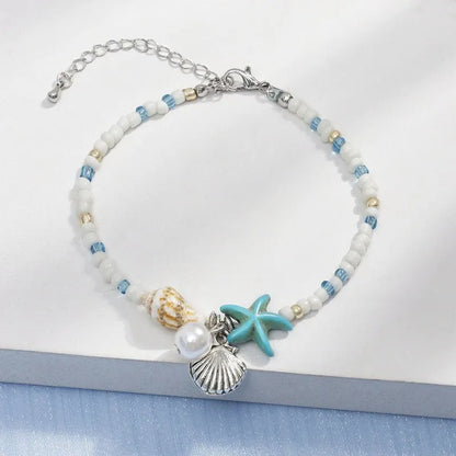 Lady Starfish Shell Seed Bead Shell Wholesale Bracelets