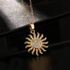 Lady Streetwear Sun Copper Plating Inlay Zircon Pendant Necklace