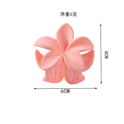 Women'S Lady Sweet Flower Plastic Stoving Varnish Hair Claws