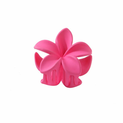 Women'S Lady Sweet Flower Plastic Stoving Varnish Hair Claws