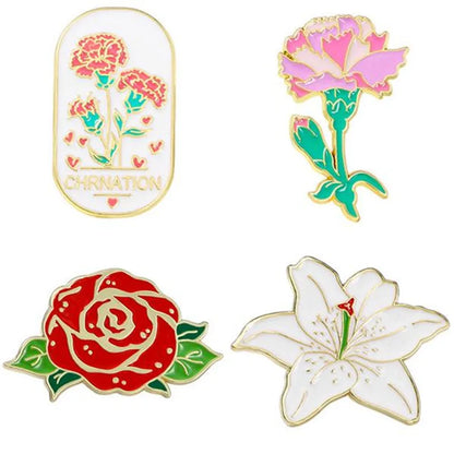 Lady Sweet Streetwear Rose Flower Daisy Alloy Stamping Stoving Varnish Plating Women'S Corsage Brooches Collar Pin