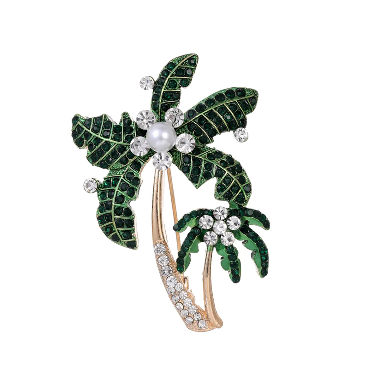 Lady Tree Fruit Heart Shape Alloy Inlay Rhinestones Women'S Brooches