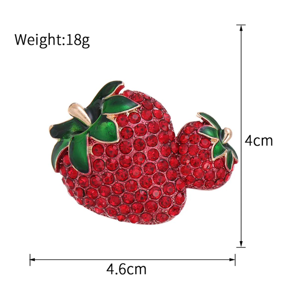 Lady Tree Fruit Heart Shape Alloy Inlay Rhinestones Women'S Brooches