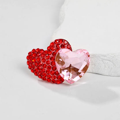 Lady Tree Fruit Heart Shape Alloy Inlay Rhinestones Women'S Brooches