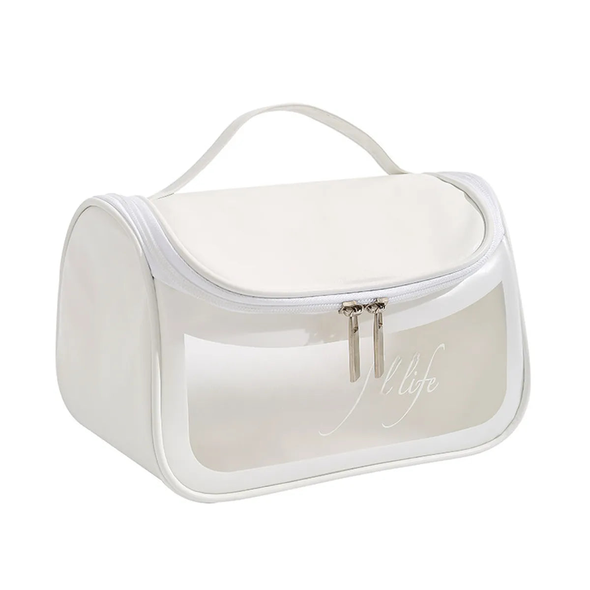 Large Capacity PVC Transparent Cosmetic Bag Portable Pillow Bag Cosmetic Storage Bag Transparent Travel Wash Bag