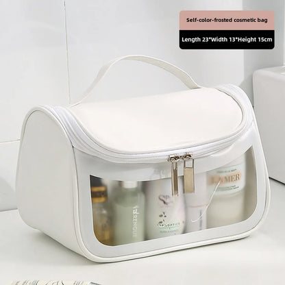 Large Capacity PVC Transparent Cosmetic Bag Portable Pillow Bag Cosmetic Storage Bag Transparent Travel Wash Bag