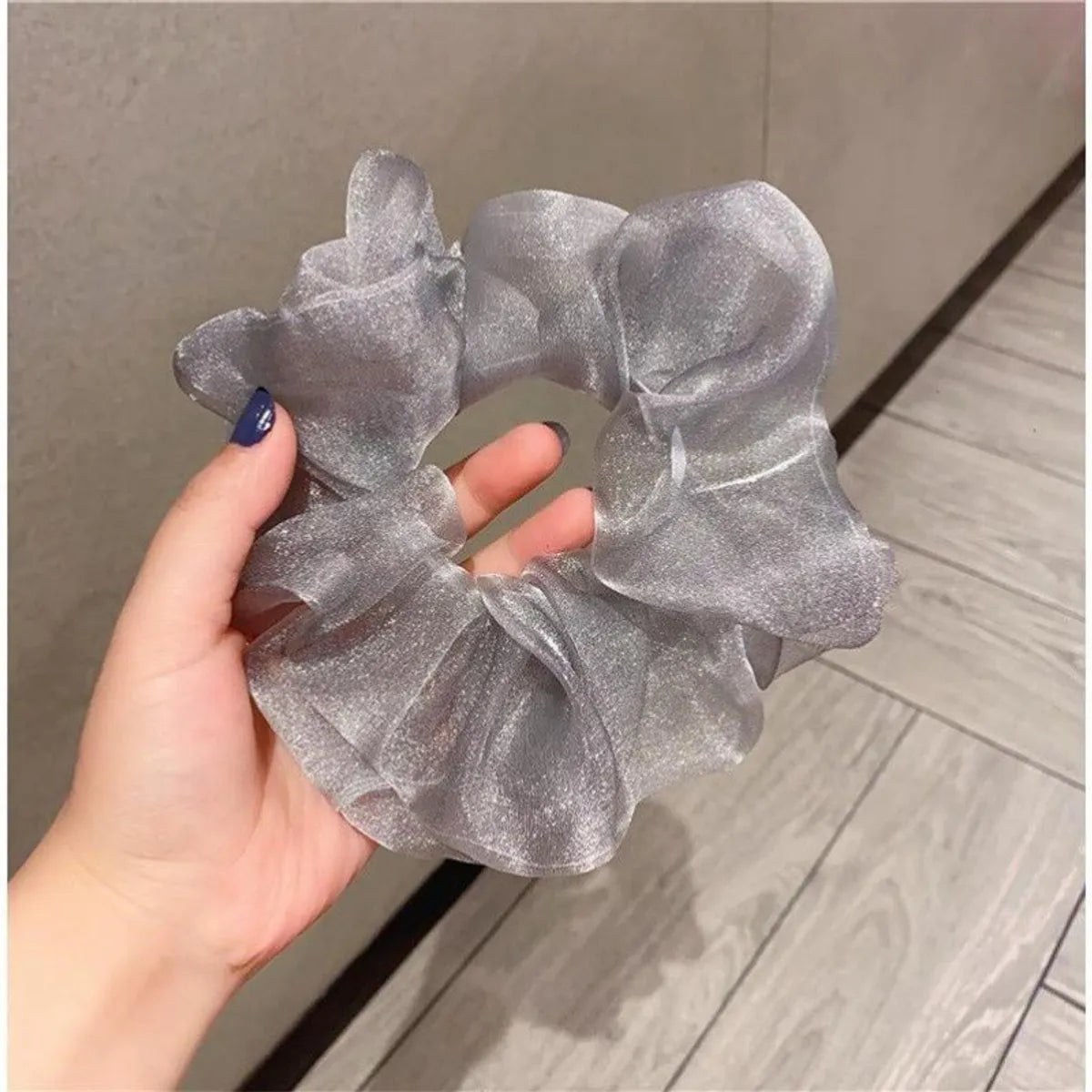 Large Organza Large Intestine Hair Ring ~ Ins Korean Style Fairy Hair Rope Mesh Bm Pig Large Intestine Ring Hair Accessories Hair Rope