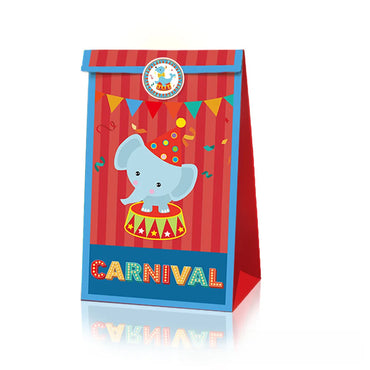 LB013 Mexican Circus Elephant Carnival Party Tote Bag Birthday Party Candy Bag Gift Paper Bag