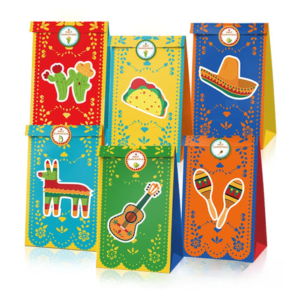 LB013 Mexican Circus Elephant Carnival Party Tote Bag Birthday Party Candy Bag Gift Paper Bag