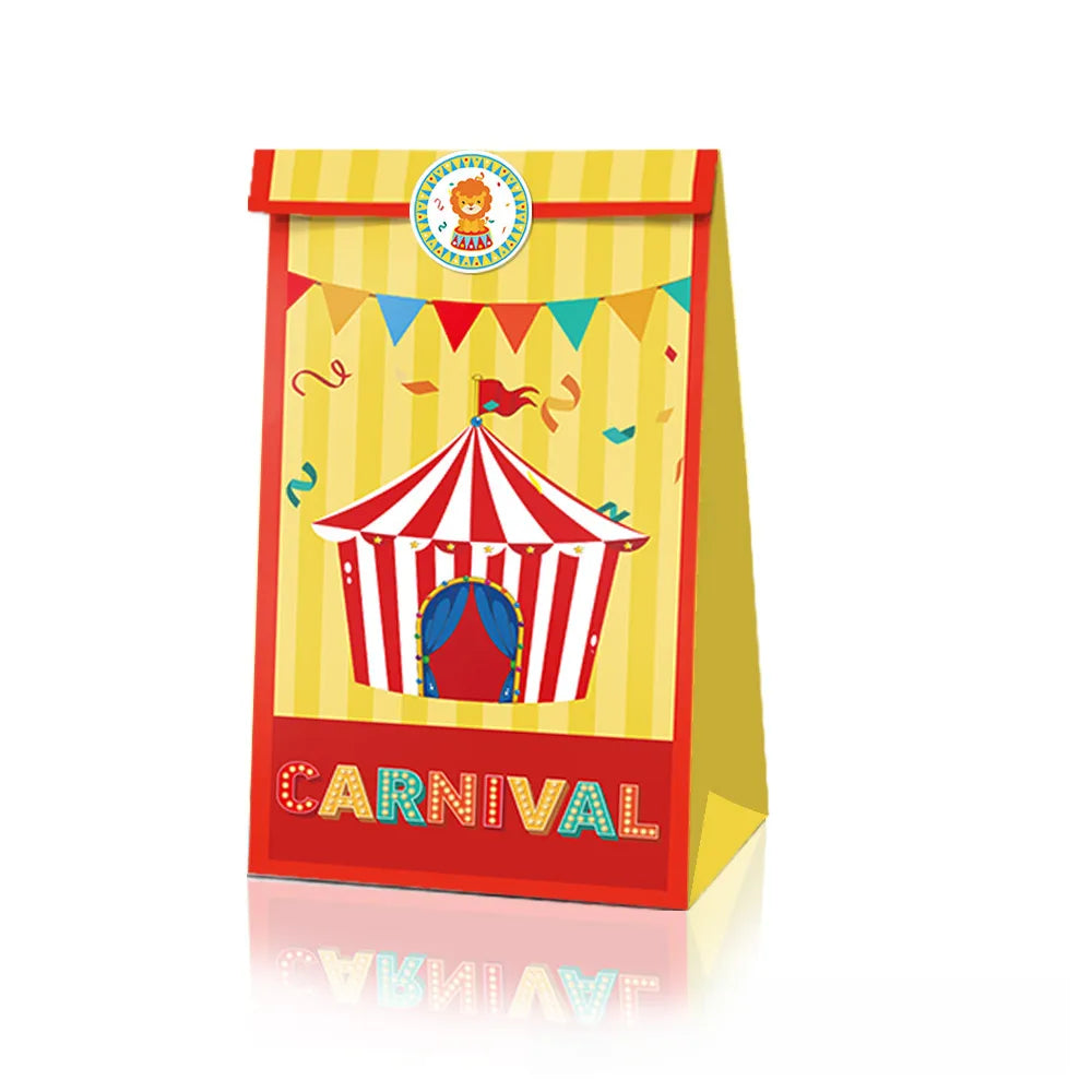 LB013 Mexican Circus Elephant Carnival Party Tote Bag Birthday Party Candy Bag Gift Paper Bag