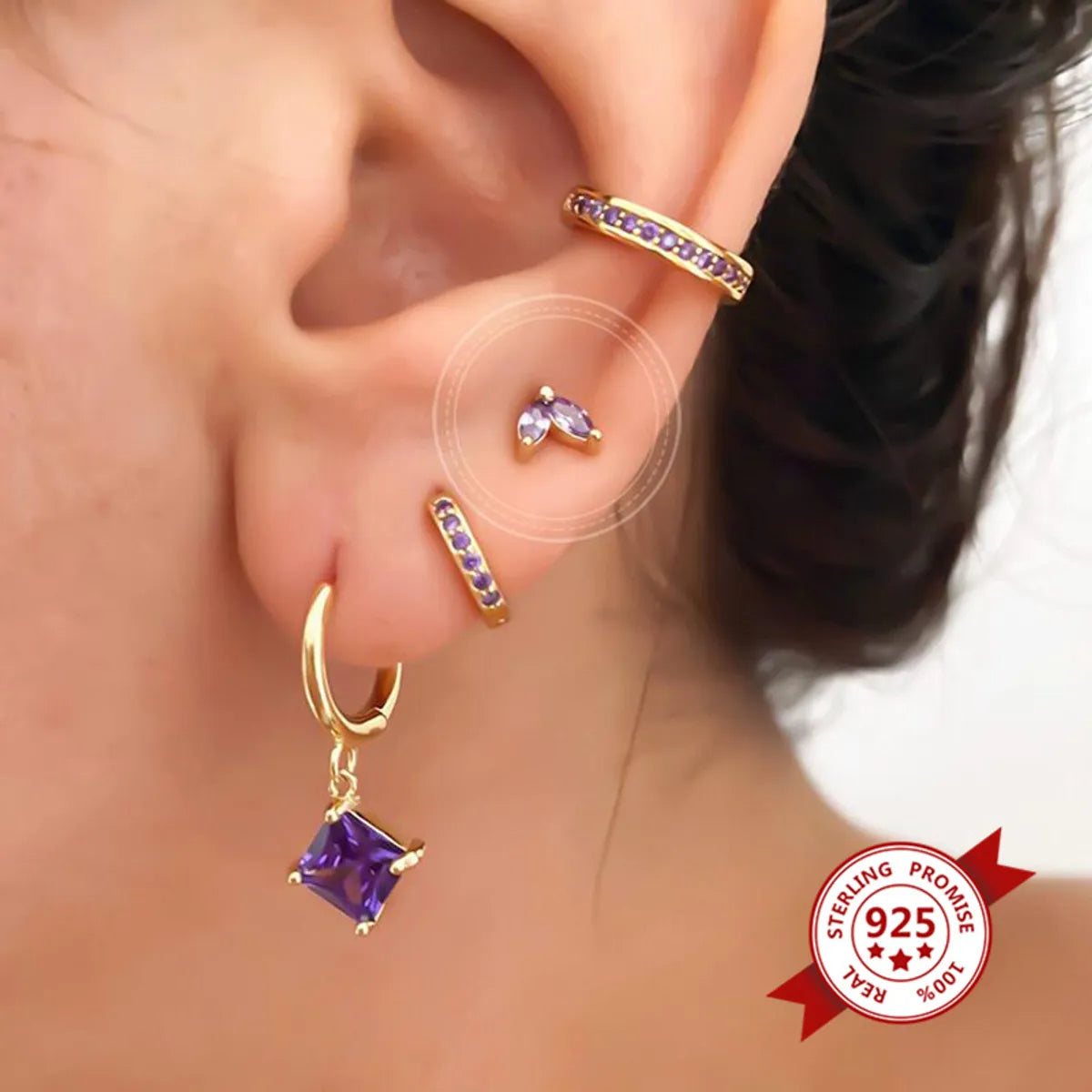 Leaf Zircon Earrings Minimalist Earrings Flower-shaped Minimalist Earrings