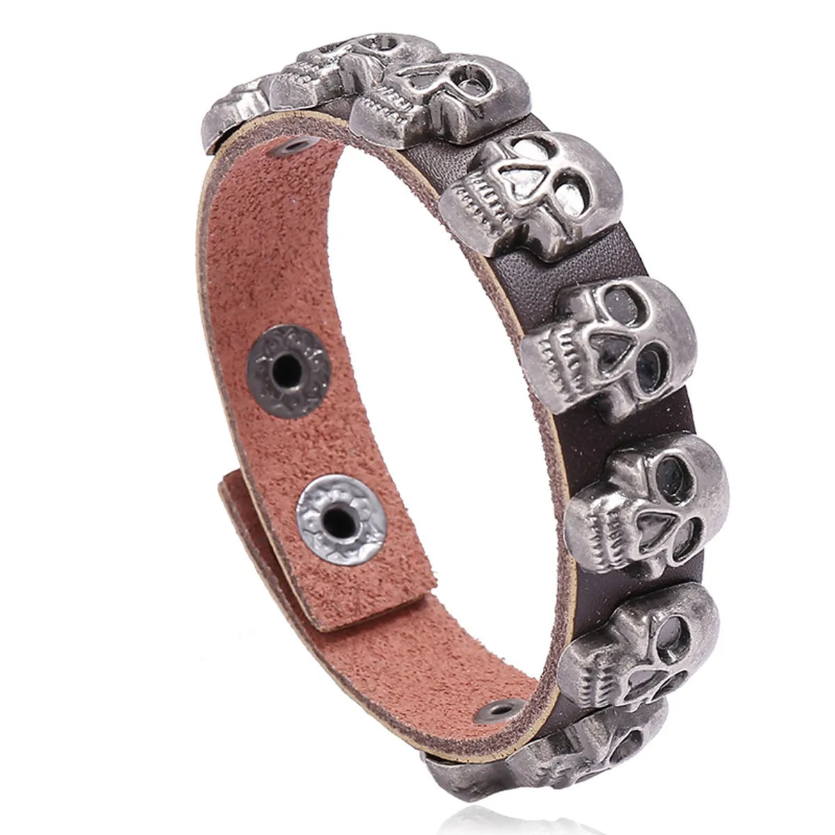 Leather Fashion Geometric Bracelet  (Red) Nhpk1402-Red